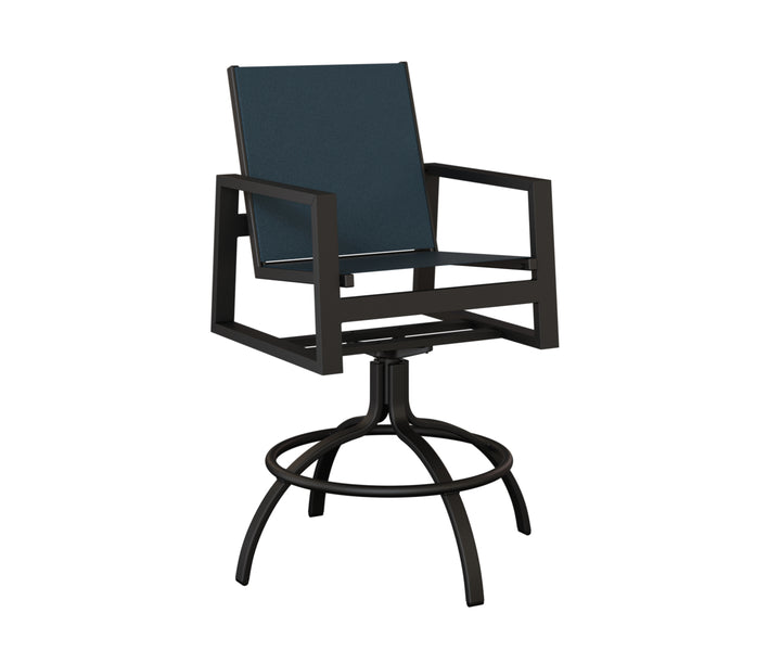 Vida Sling Swivel Bar Chair