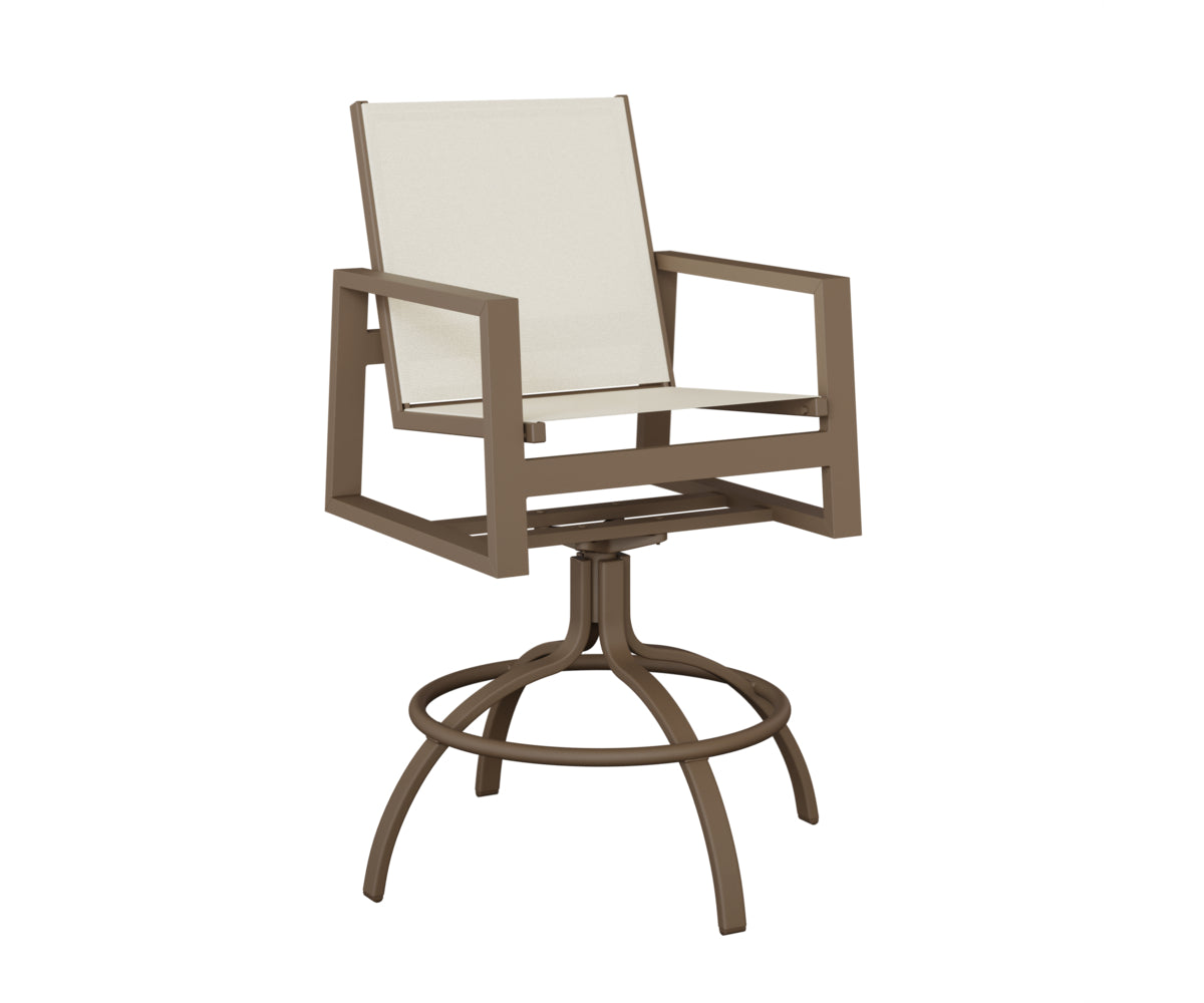 Vida Sling Swivel Bar Chair