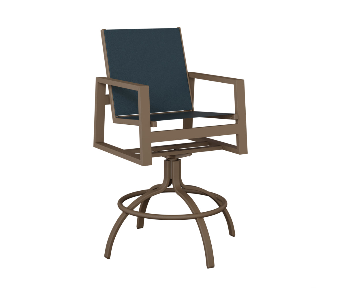 Vida Sling Swivel Bar Chair