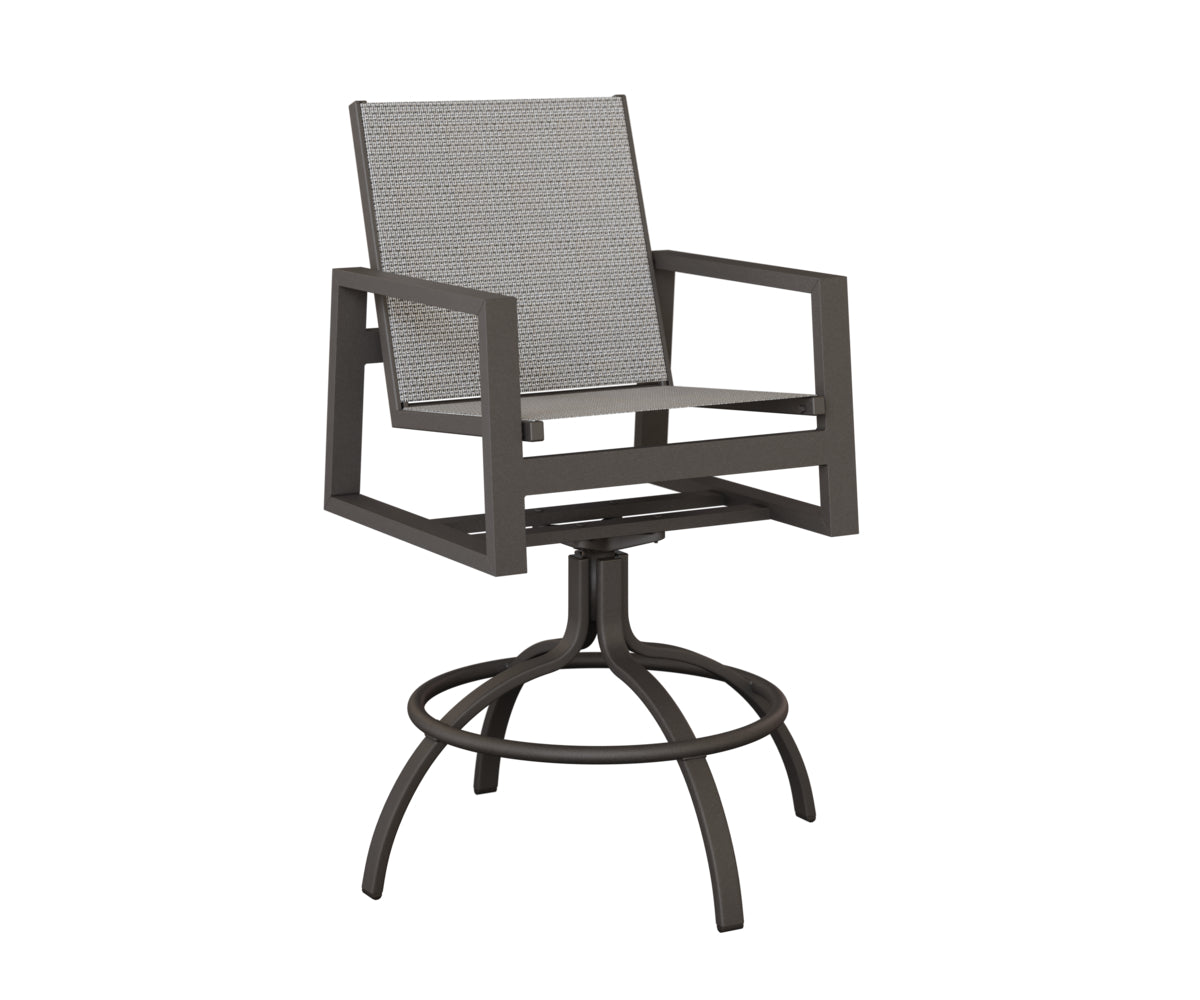 Vida Sling Swivel Bar Chair