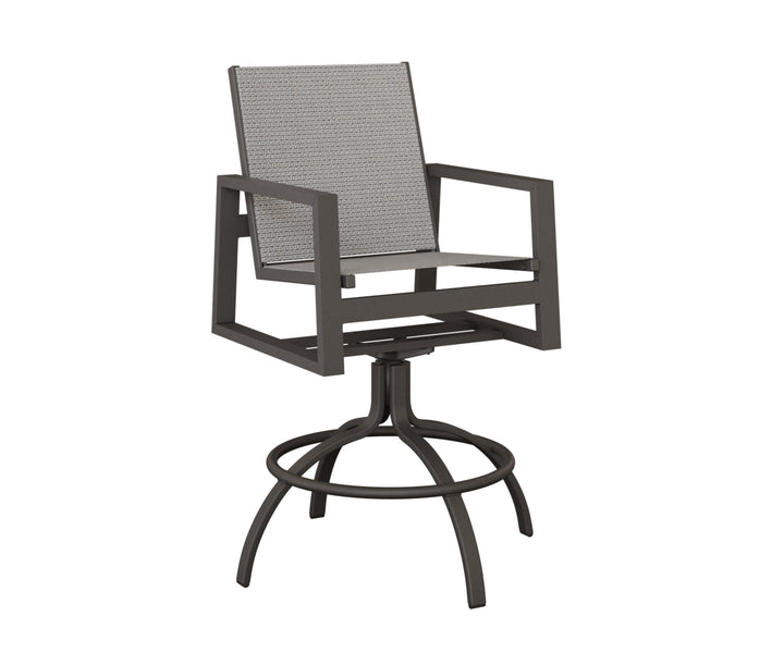 Vida Sling Swivel Bar Chair