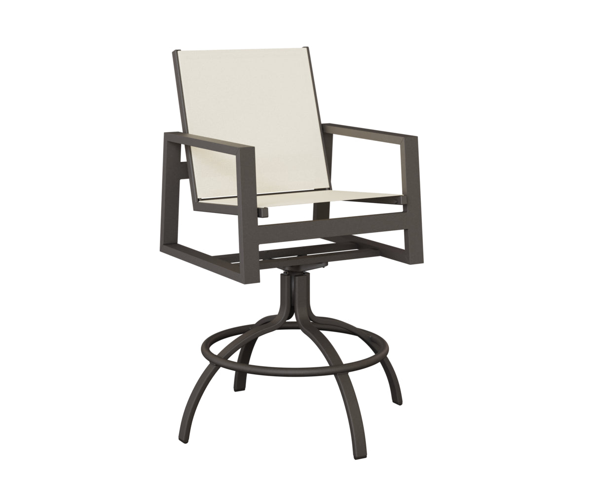 Vida Sling Swivel Bar Chair