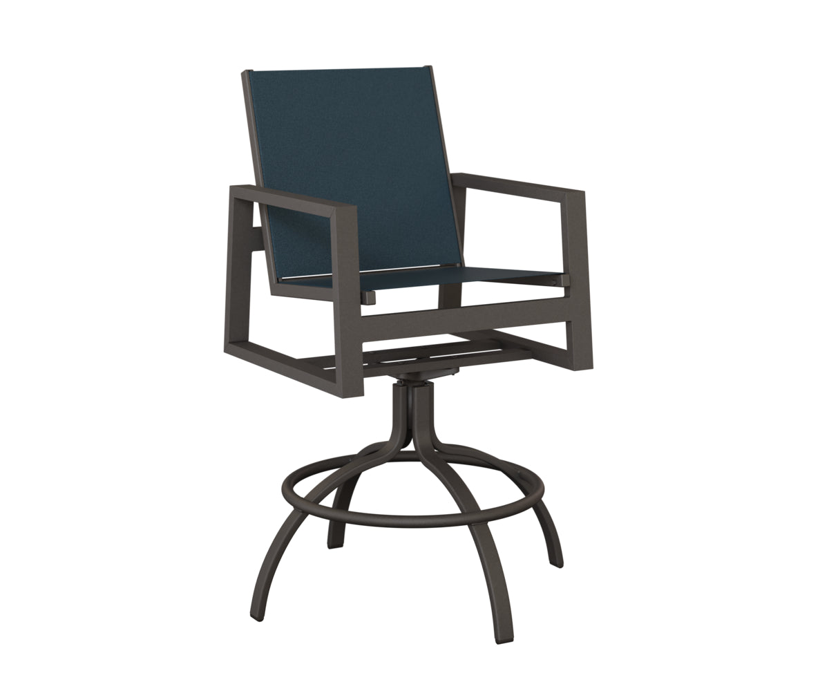 Vida Sling Swivel Bar Chair