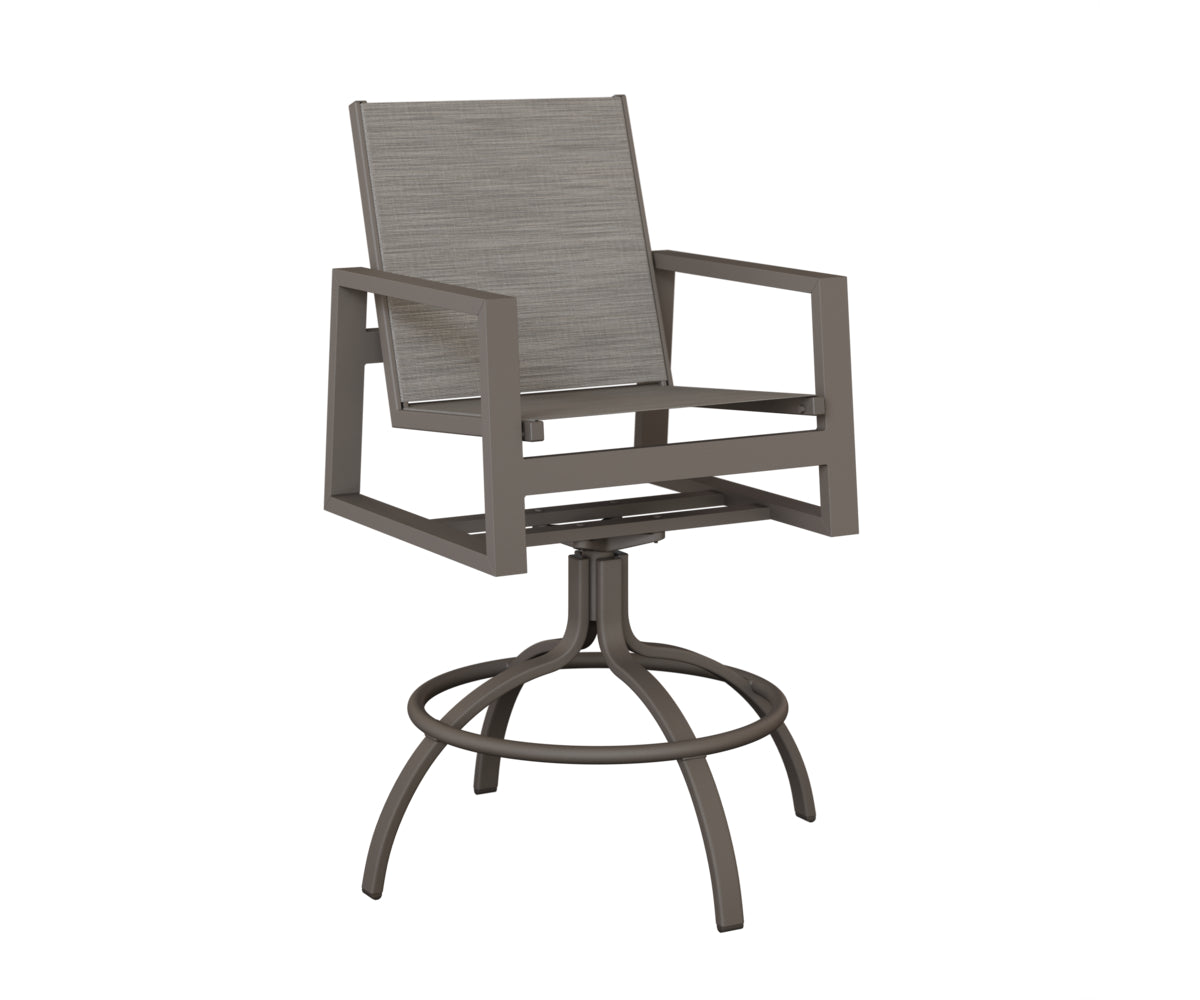 Vida Sling Swivel Bar Chair