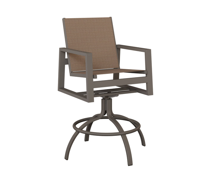 Vida Sling Swivel Bar Chair