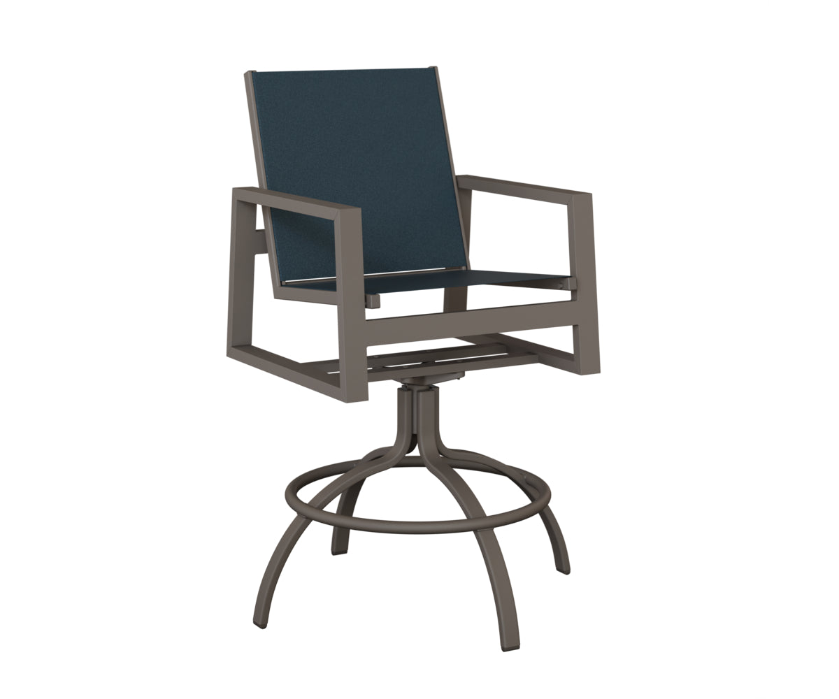 Vida Sling Swivel Bar Chair