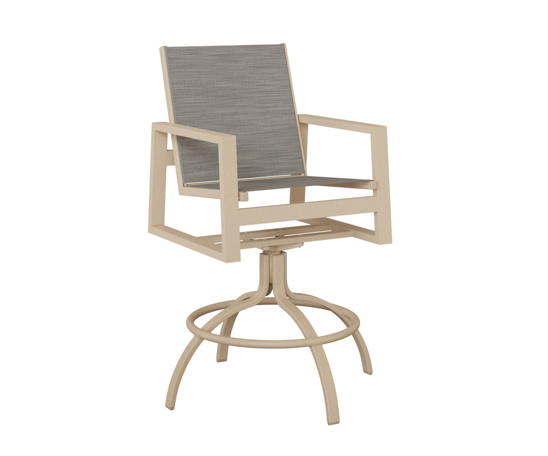 Vida Sling Swivel Bar Chair