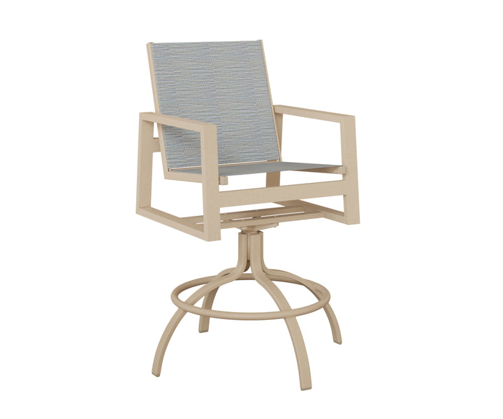 Vida Sling Swivel Bar Chair