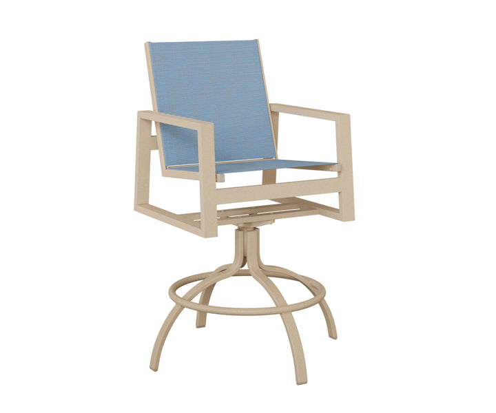 Vida Sling Swivel Bar Chair