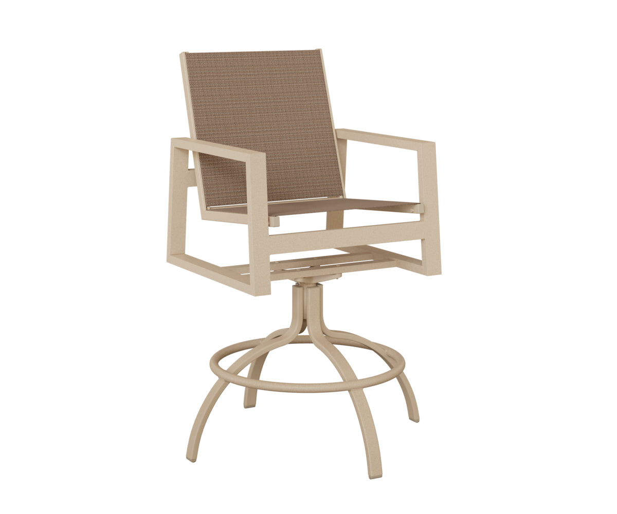 Vida Sling Swivel Bar Chair