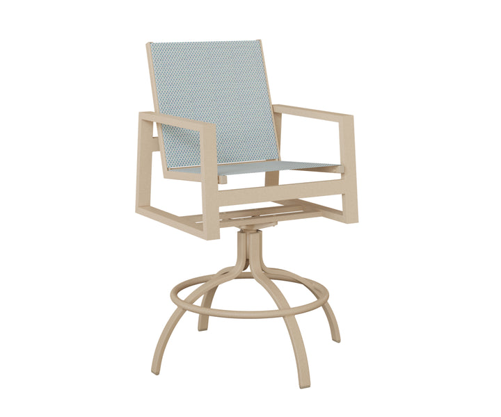 Vida Sling Swivel Bar Chair