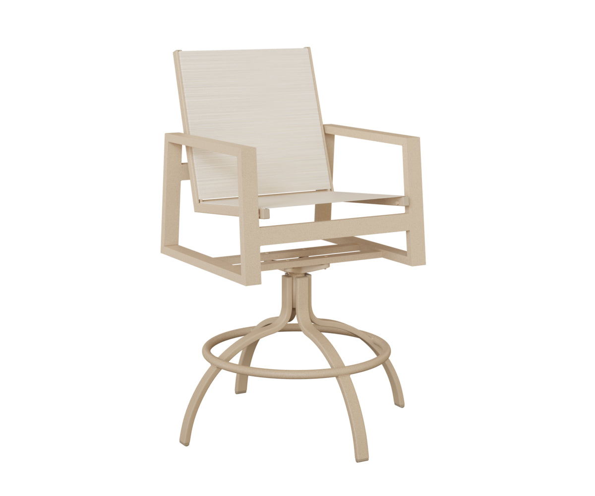 Vida Sling Swivel Bar Chair