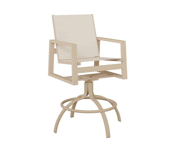 Vida Sling Swivel Bar Chair