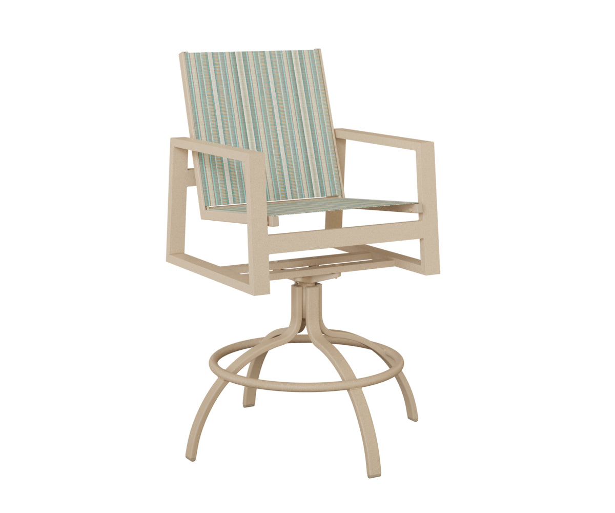 Vida Sling Swivel Bar Chair