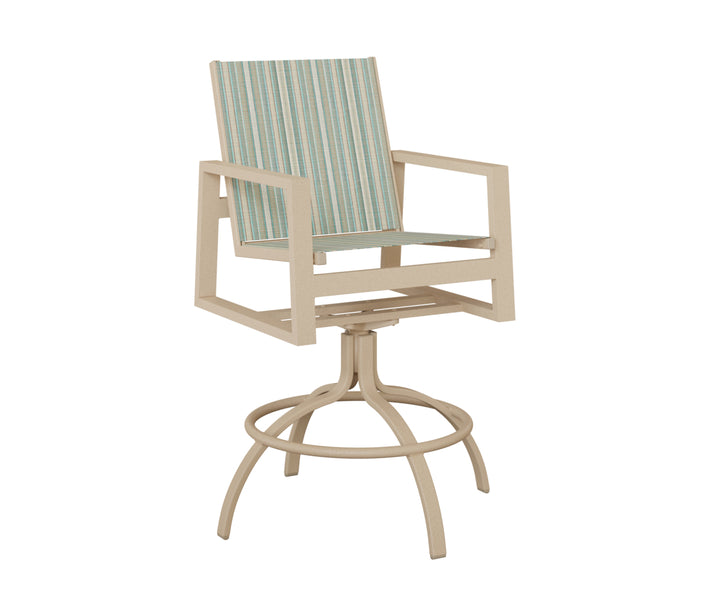 Vida Sling Swivel Bar Chair