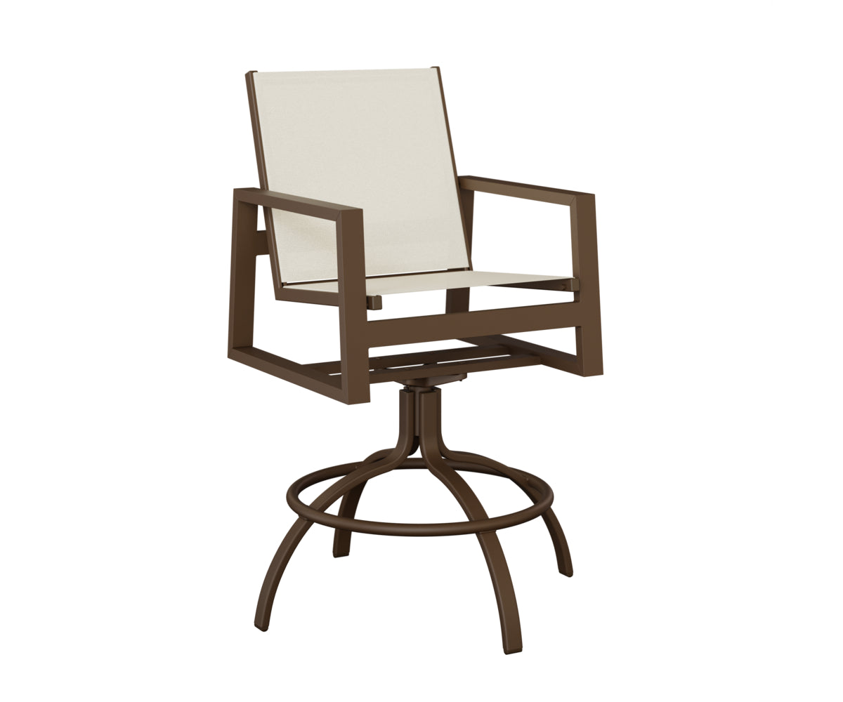 Vida Sling Swivel Bar Chair