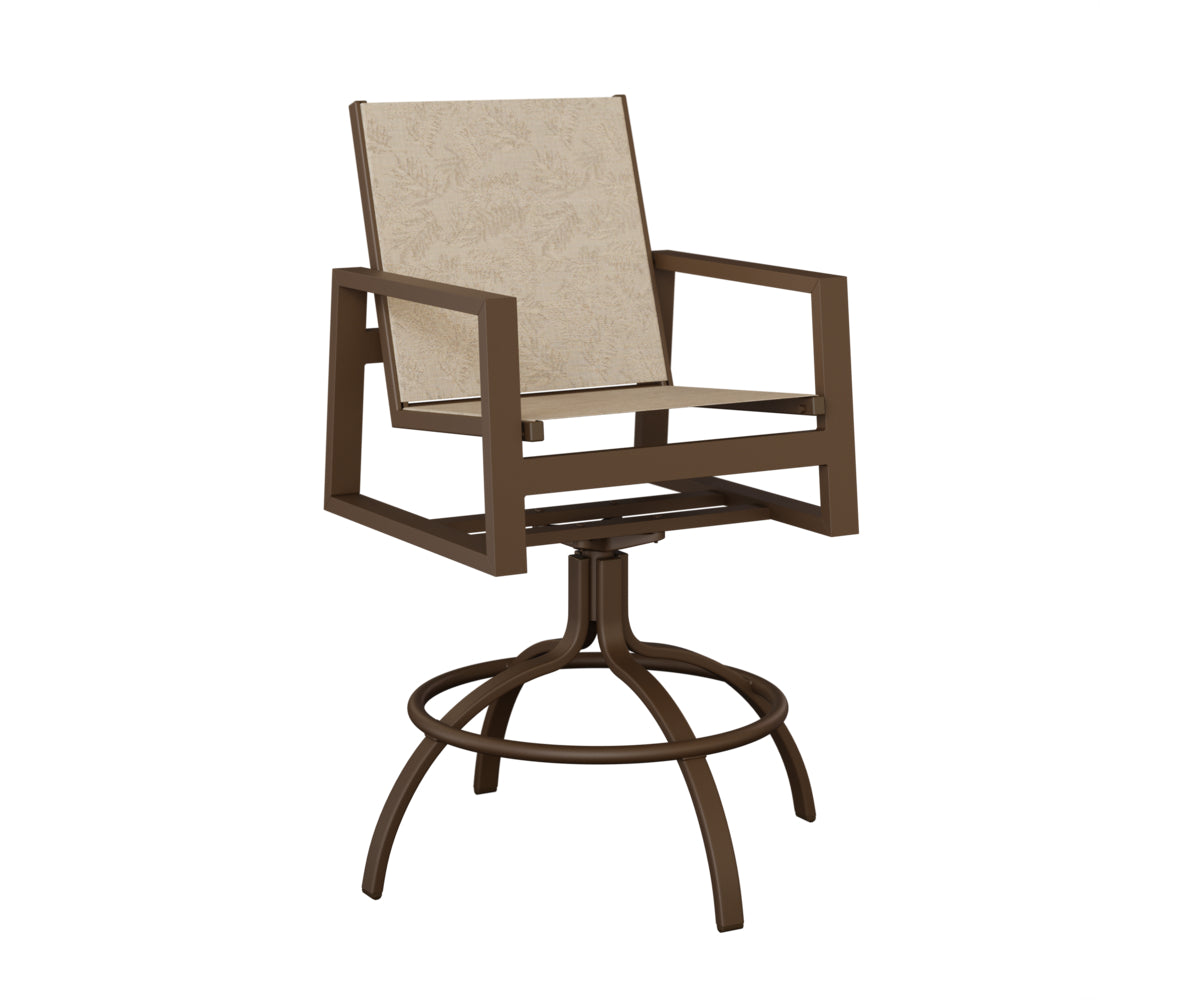 Vida Sling Swivel Bar Chair