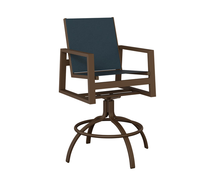 Vida Sling Swivel Bar Chair