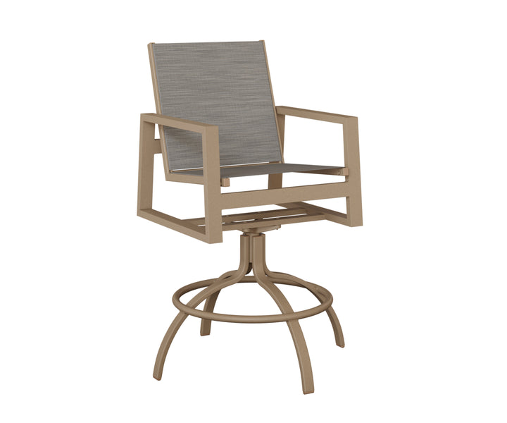 Vida Sling Swivel Bar Chair