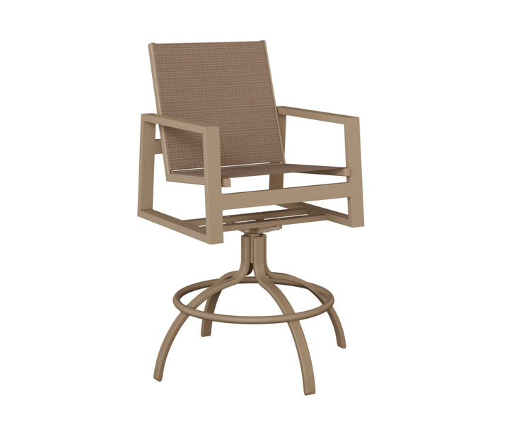 Vida Sling Swivel Bar Chair