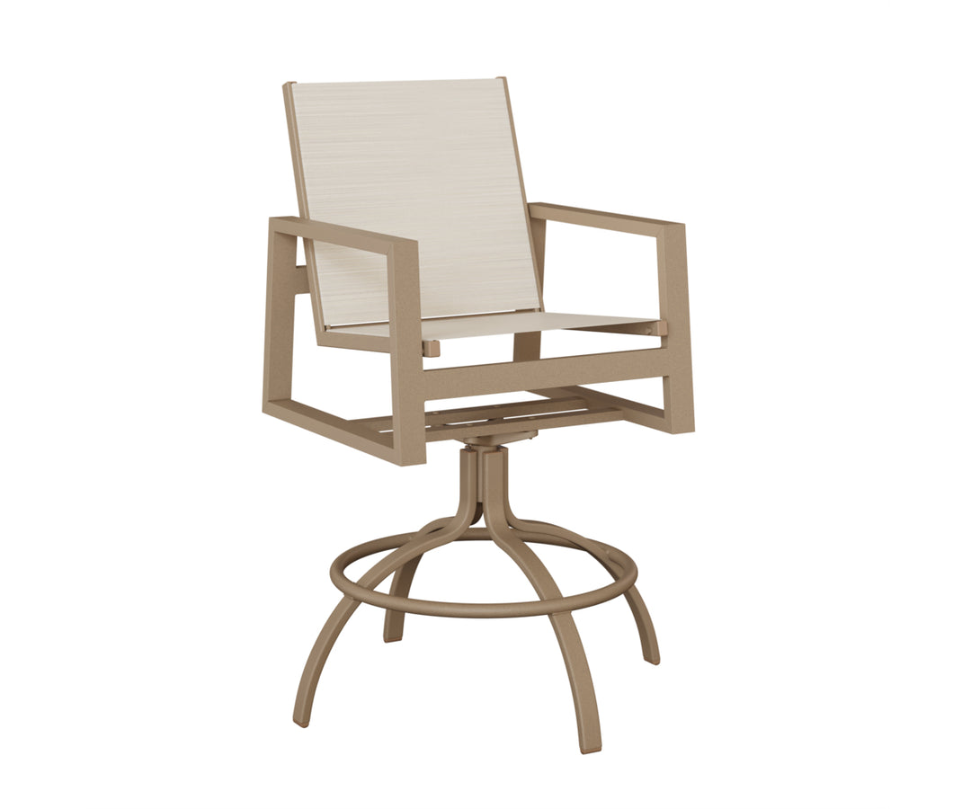 Vida Sling Swivel Bar Chair