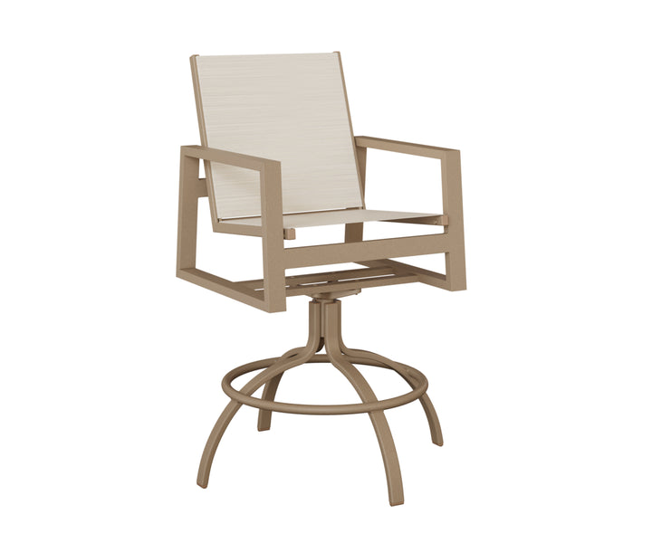 Vida Sling Swivel Bar Chair