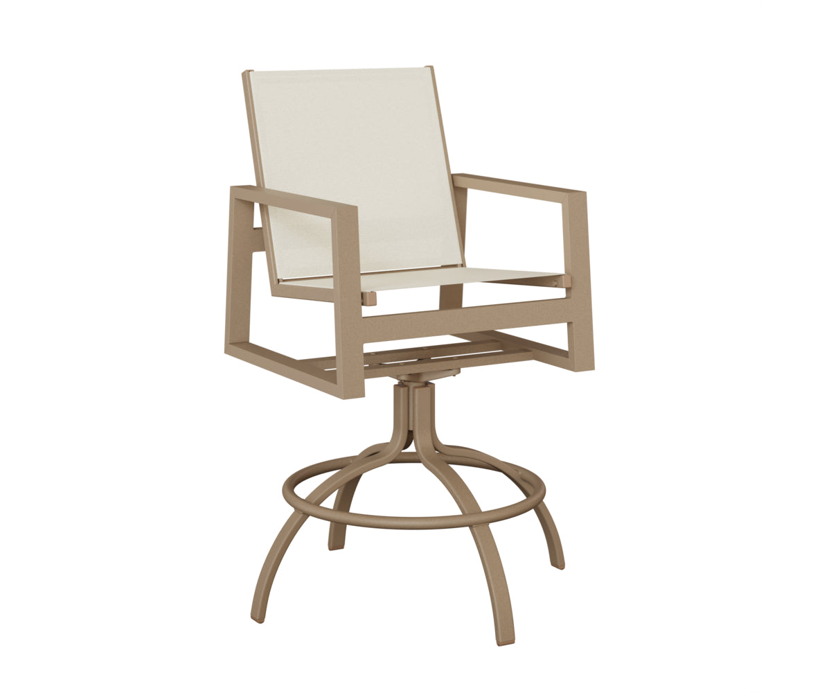 Vida Sling Swivel Bar Chair