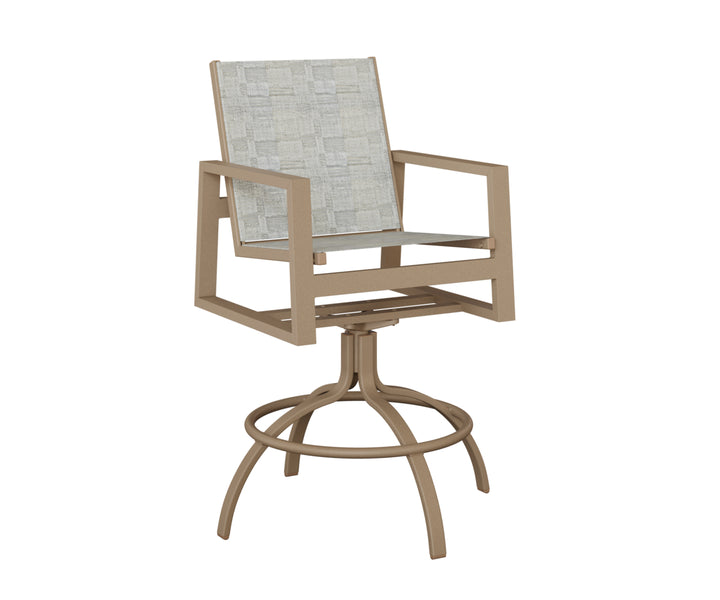 Vida Sling Swivel Bar Chair