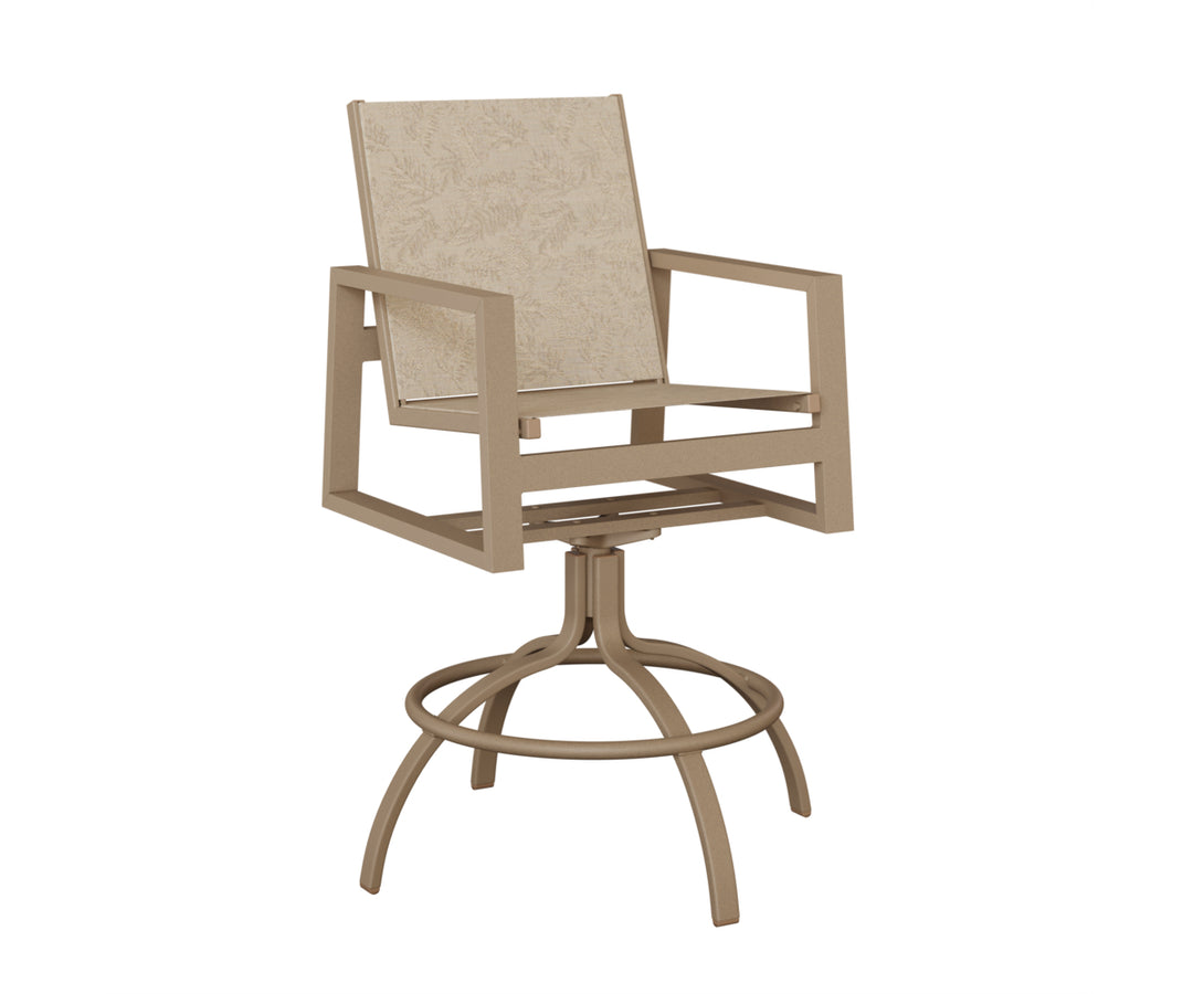 Vida Sling Swivel Bar Chair