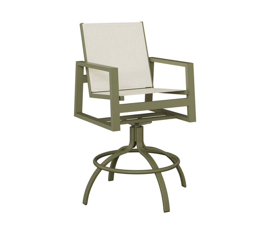 Vida Sling Swivel Bar Chair