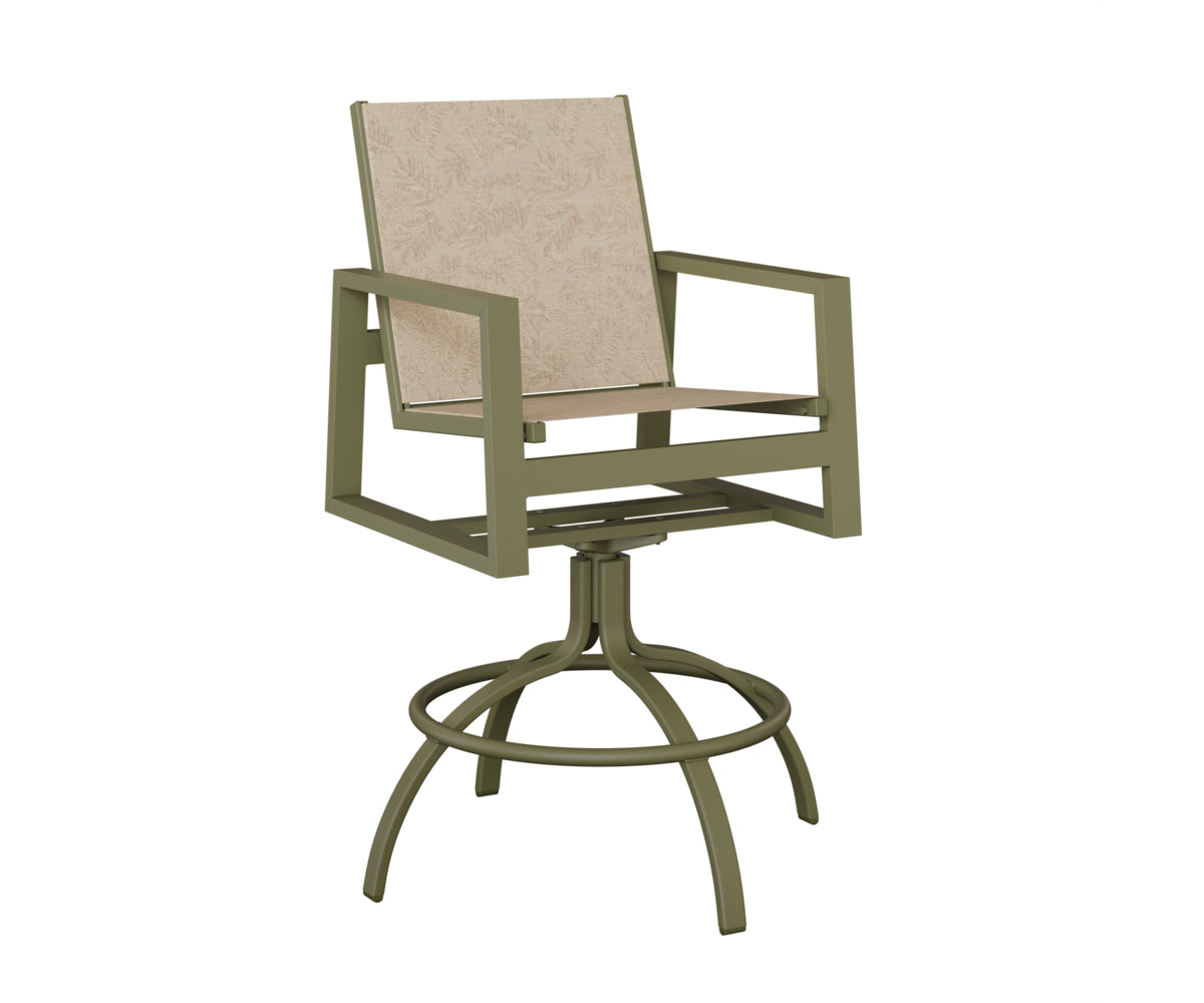Vida Sling Swivel Bar Chair