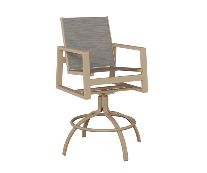 Vida Sling Swivel Bar Chair