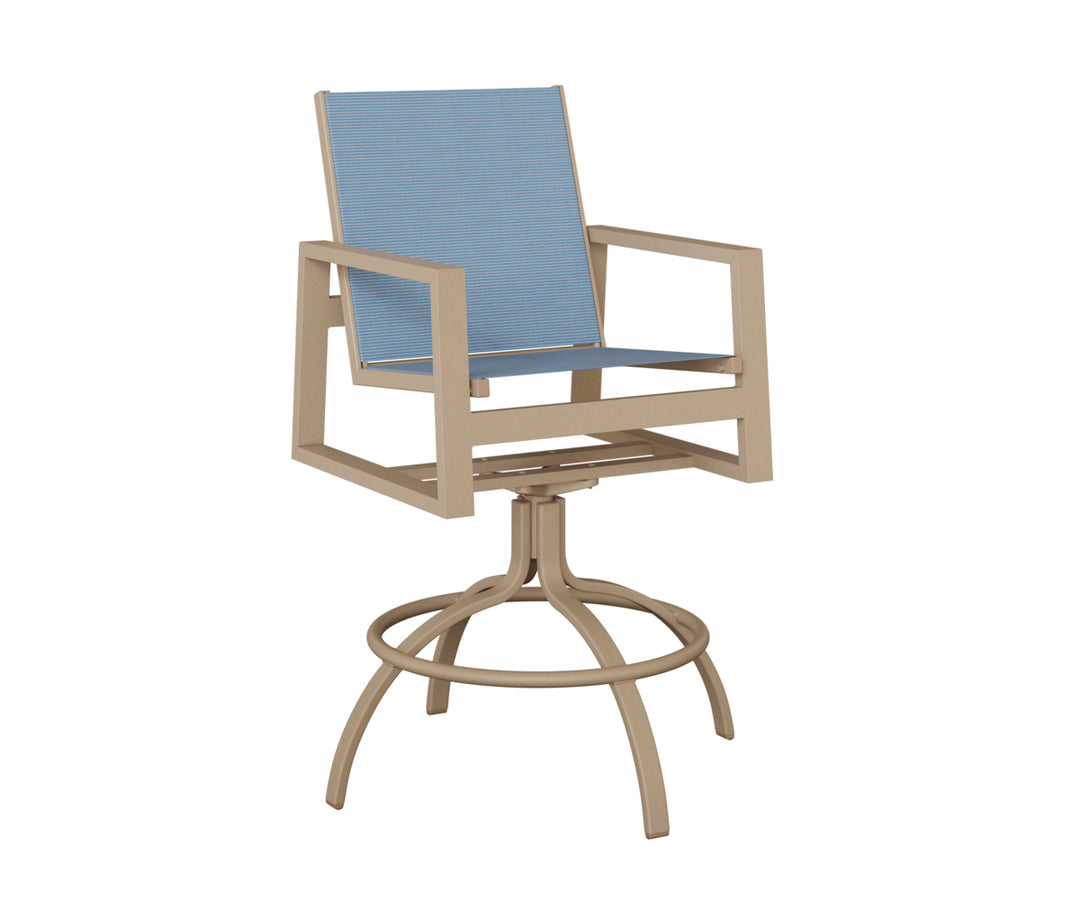 Vida Sling Swivel Bar Chair