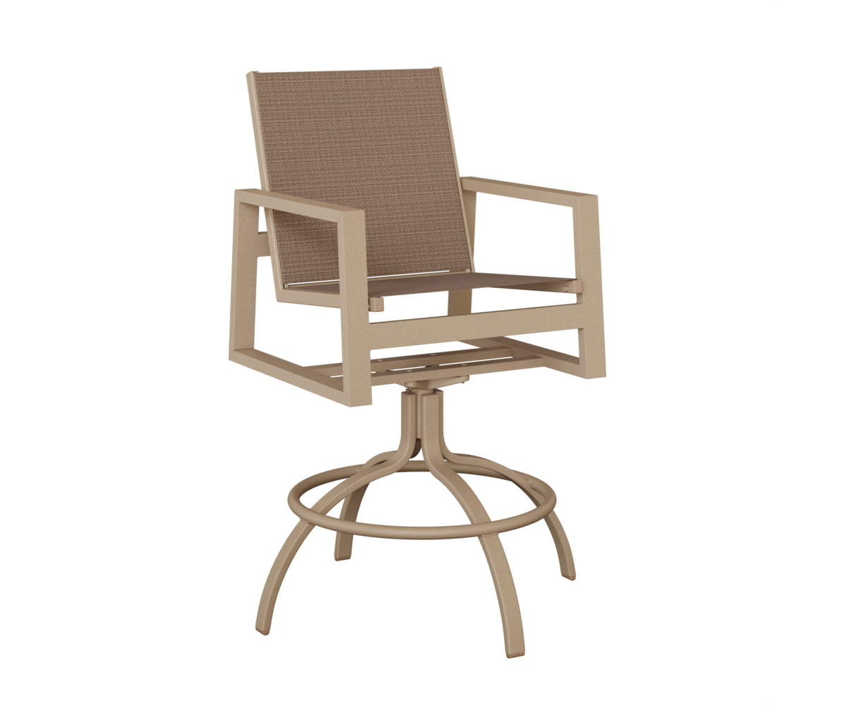 Vida Sling Swivel Bar Chair