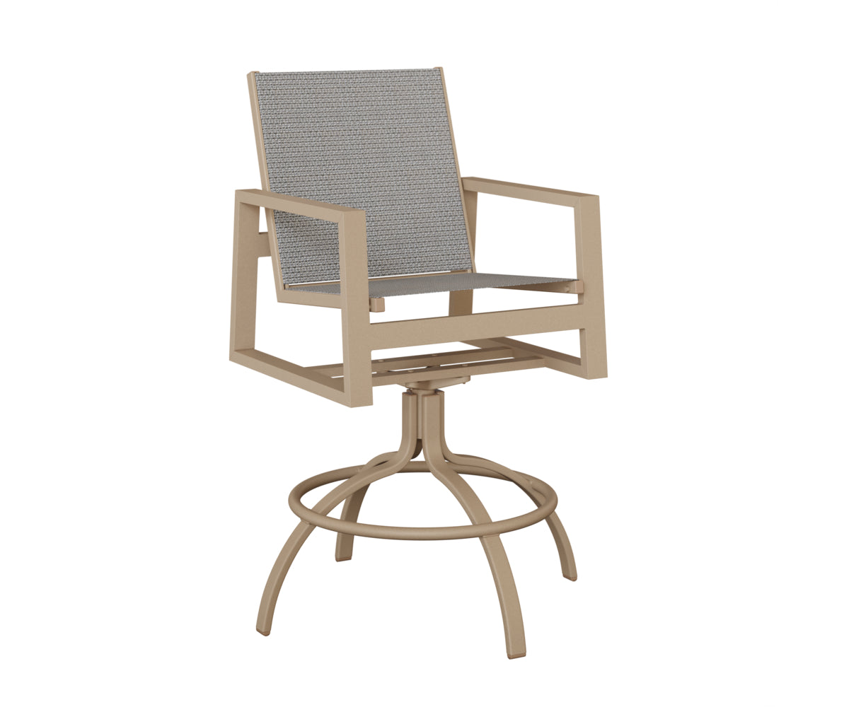 Vida Sling Swivel Bar Chair