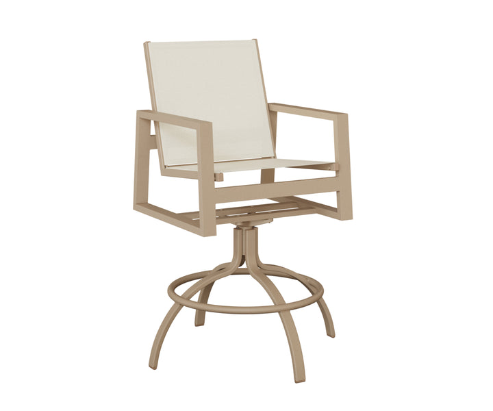 Vida Sling Swivel Bar Chair