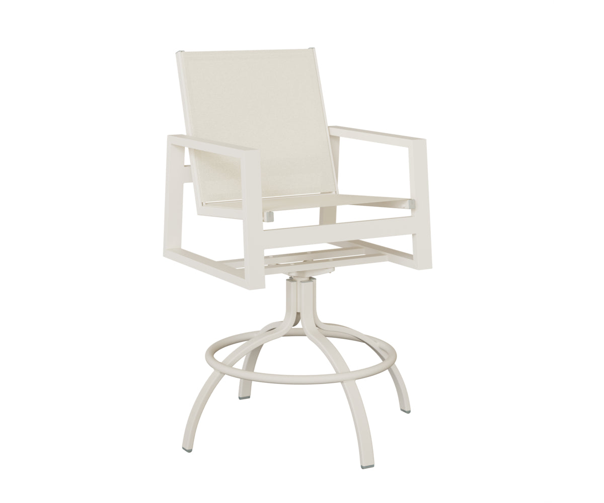 Vida Sling Swivel Bar Chair