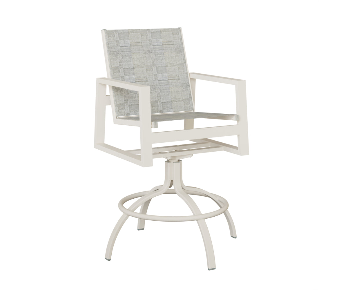 Vida Sling Swivel Bar Chair