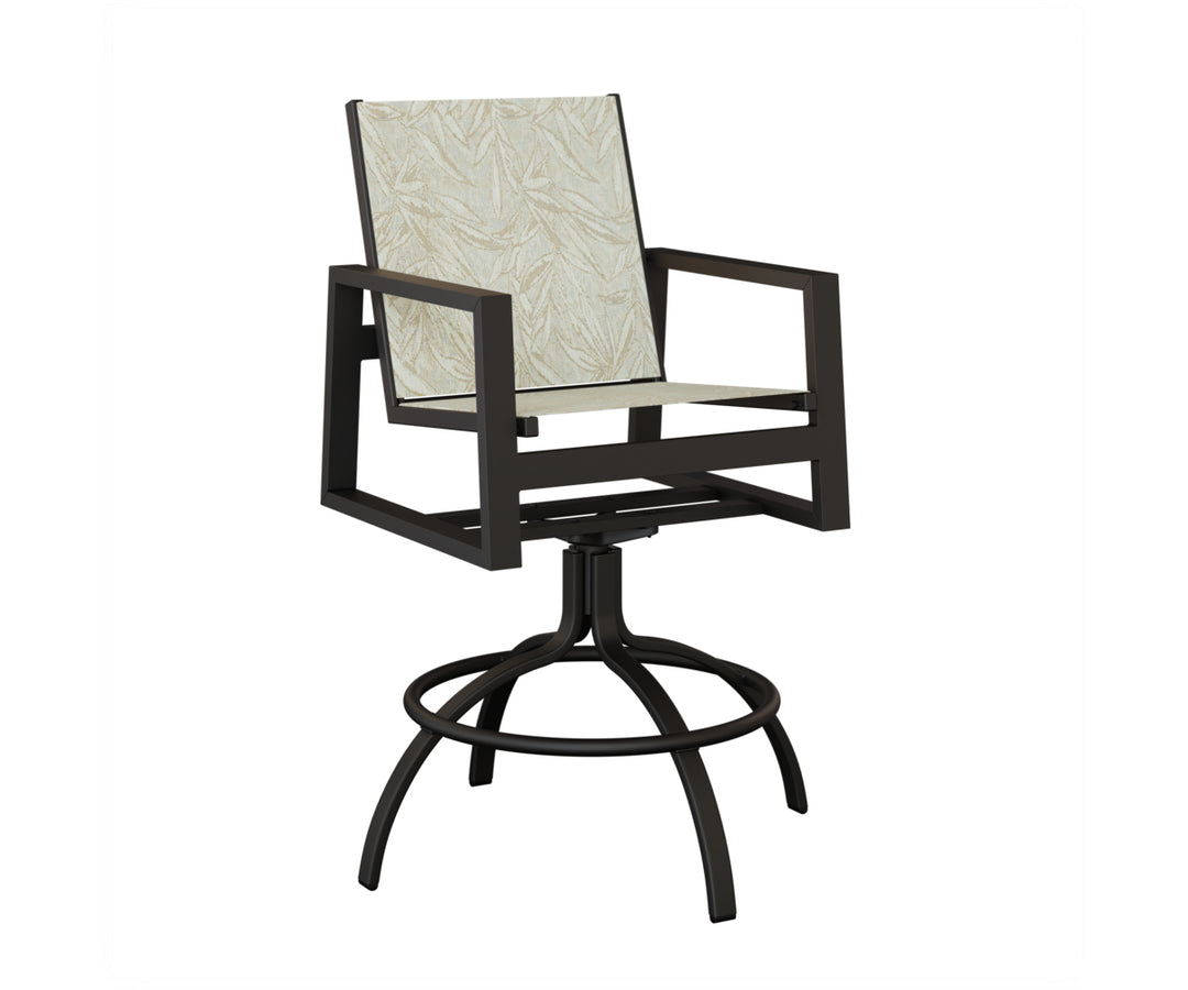 Vida Sling Swivel Bar Chair