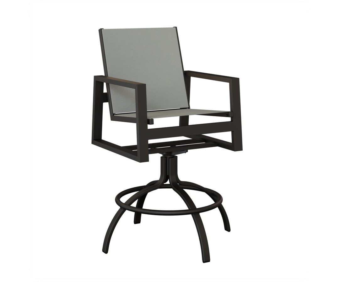 Vida Sling Swivel Bar Chair