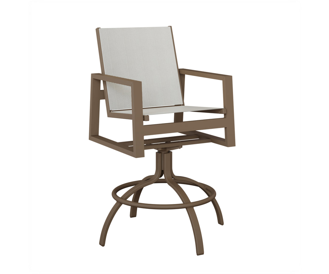 Vida Sling Swivel Bar Chair