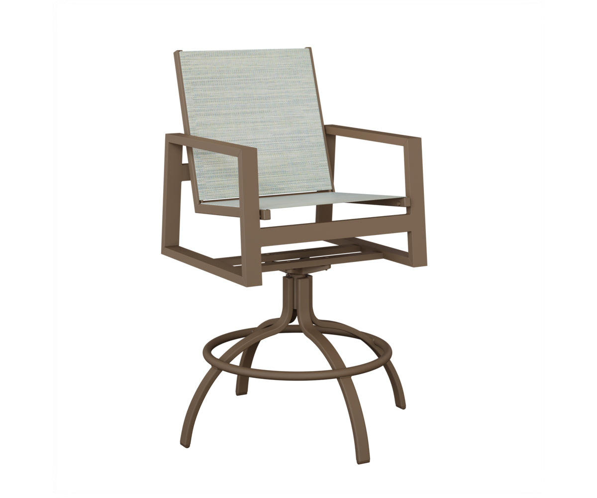 Vida Sling Swivel Bar Chair