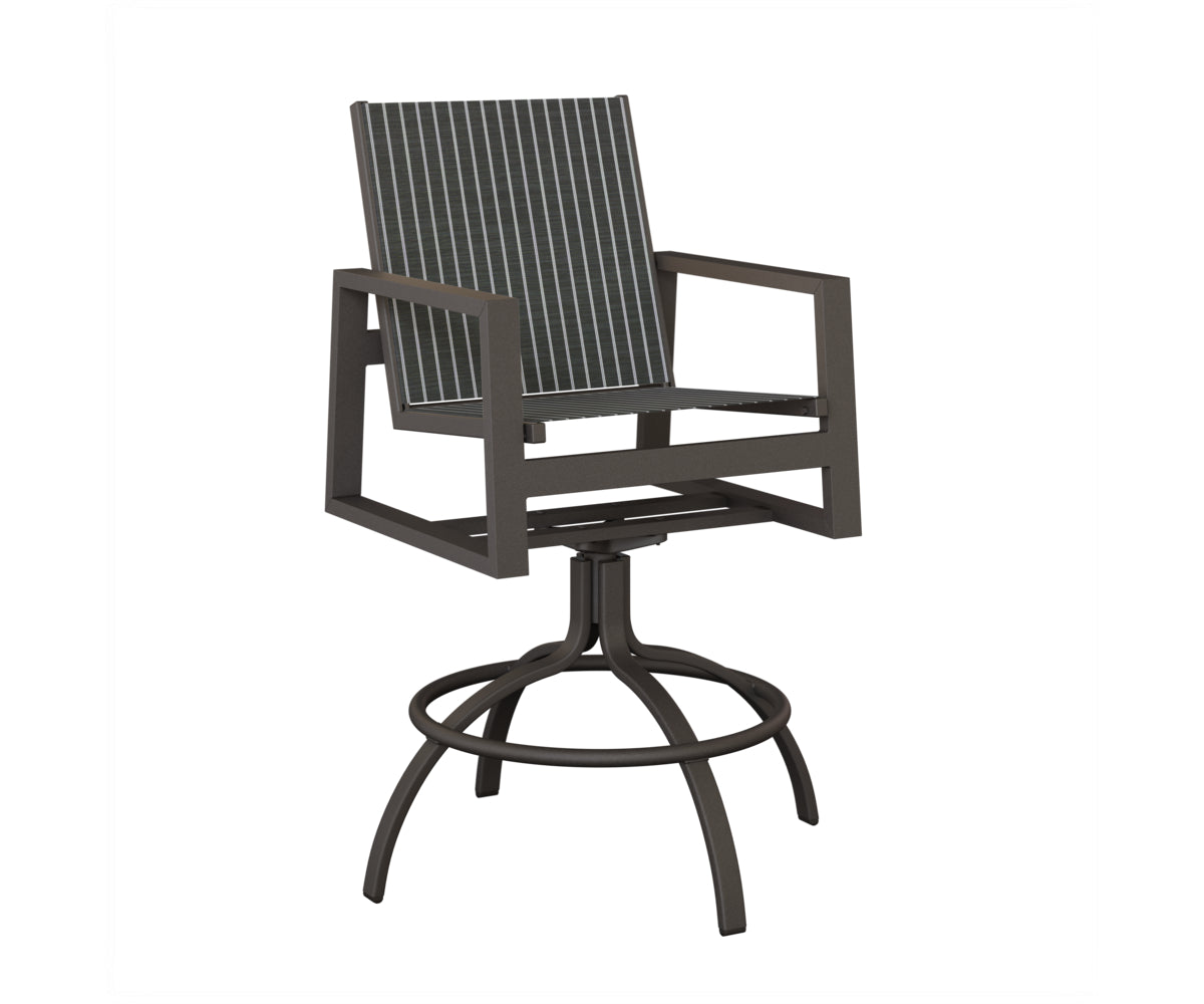 Vida Sling Swivel Bar Chair