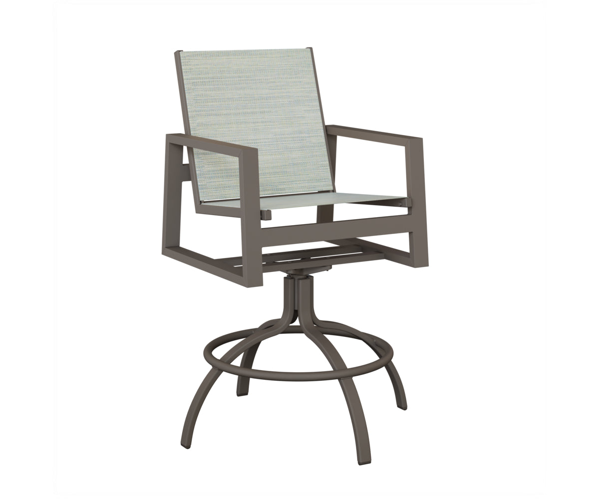 Vida Sling Swivel Bar Chair