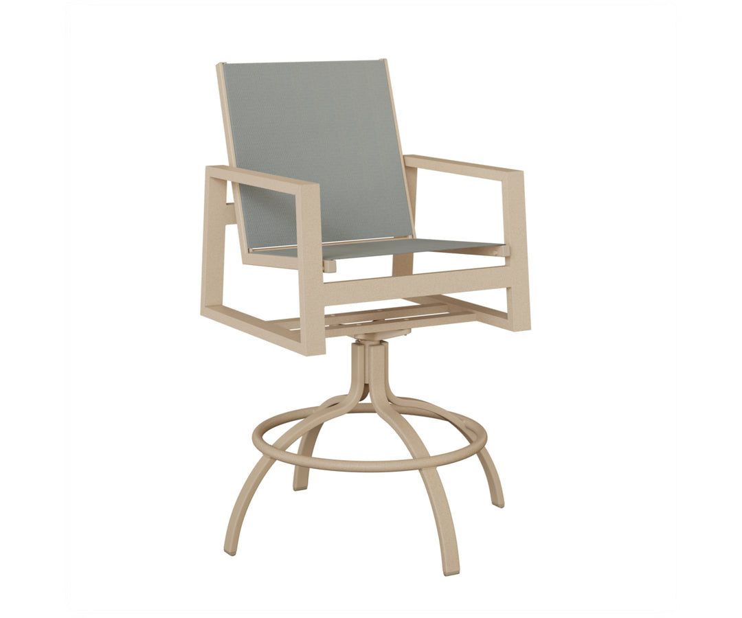 Vida Sling Swivel Bar Chair