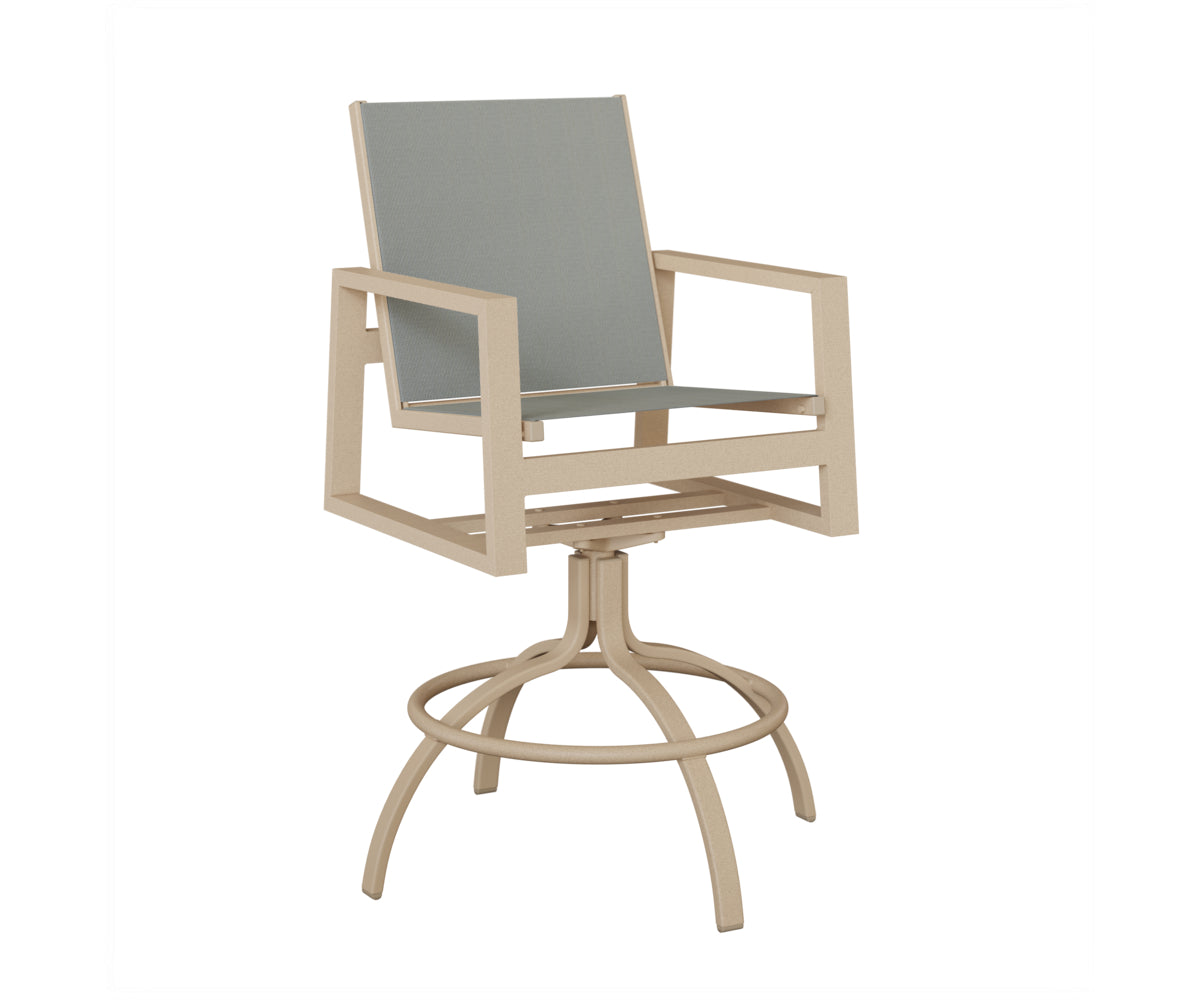 Vida Sling Swivel Bar Chair