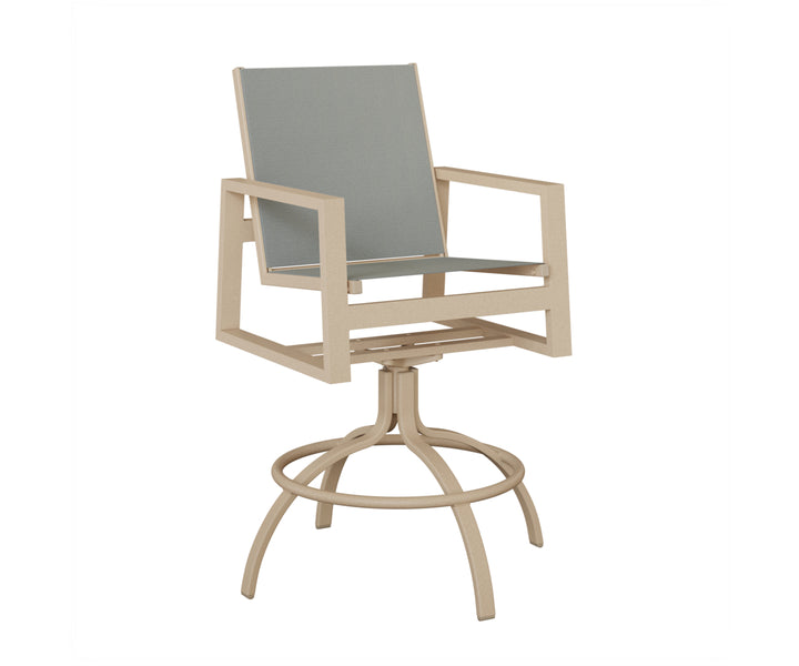 Vida Sling Swivel Bar Chair