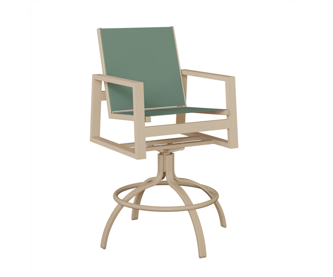 Vida Sling Swivel Bar Chair