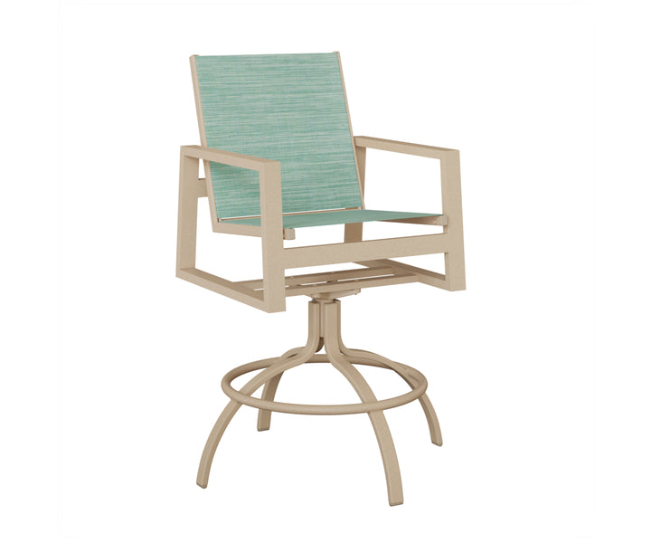 Vida Sling Swivel Bar Chair