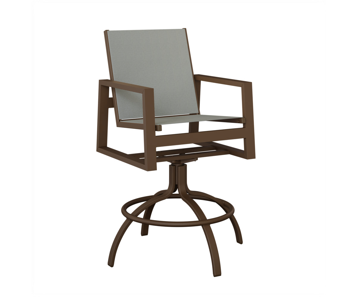Vida Sling Swivel Bar Chair